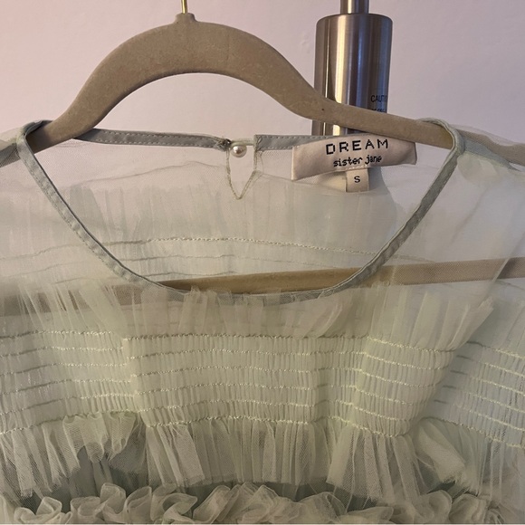Sister Jane Dresses | Womenswear DREAM Studio Tulle Mini Dress Sea Green - Picture 2 of 5